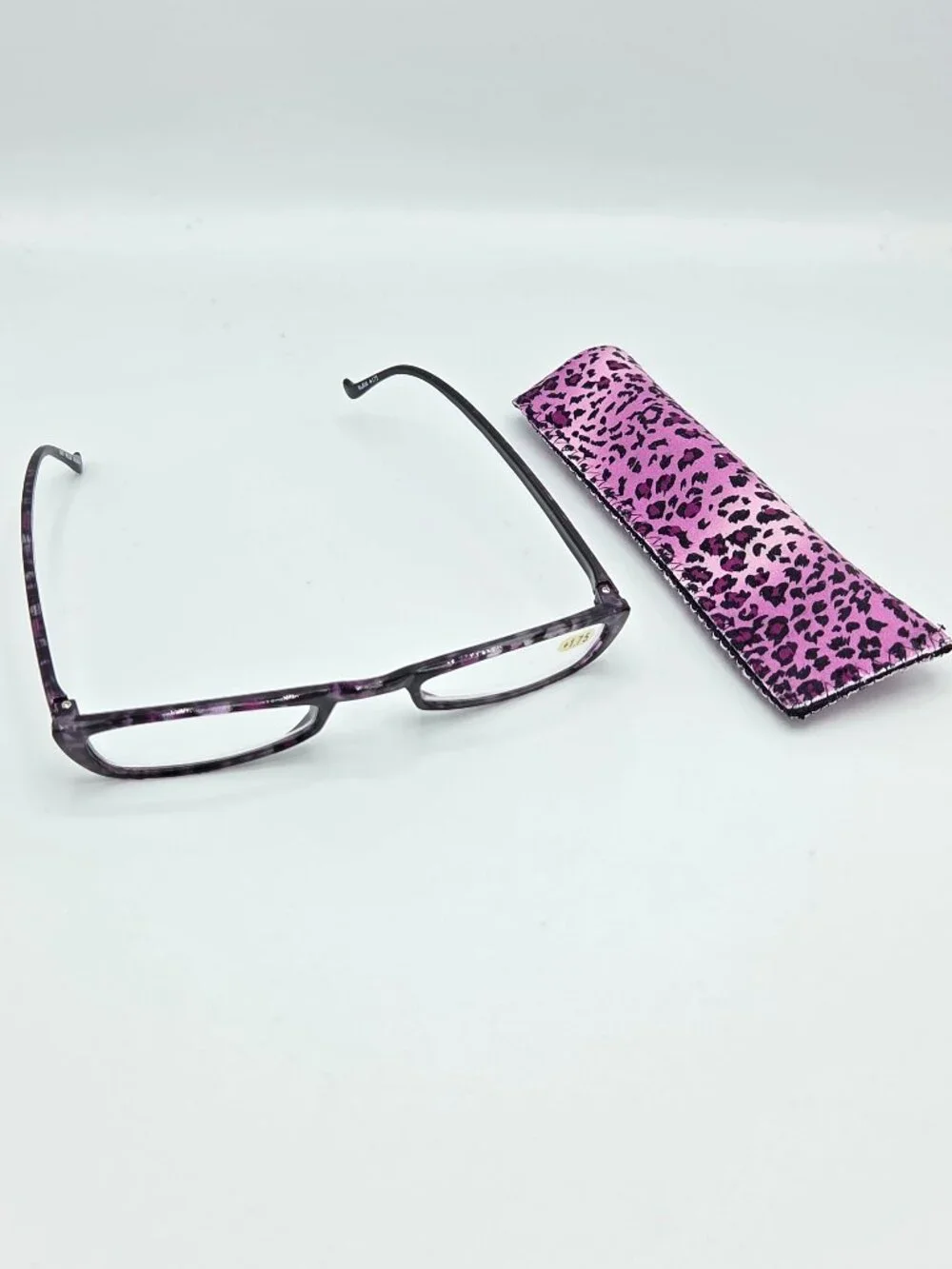 Reading Glasses with Matching Case - Purple Leopard Print